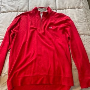 Mens Large Red Vineyard Vines Q-Zip